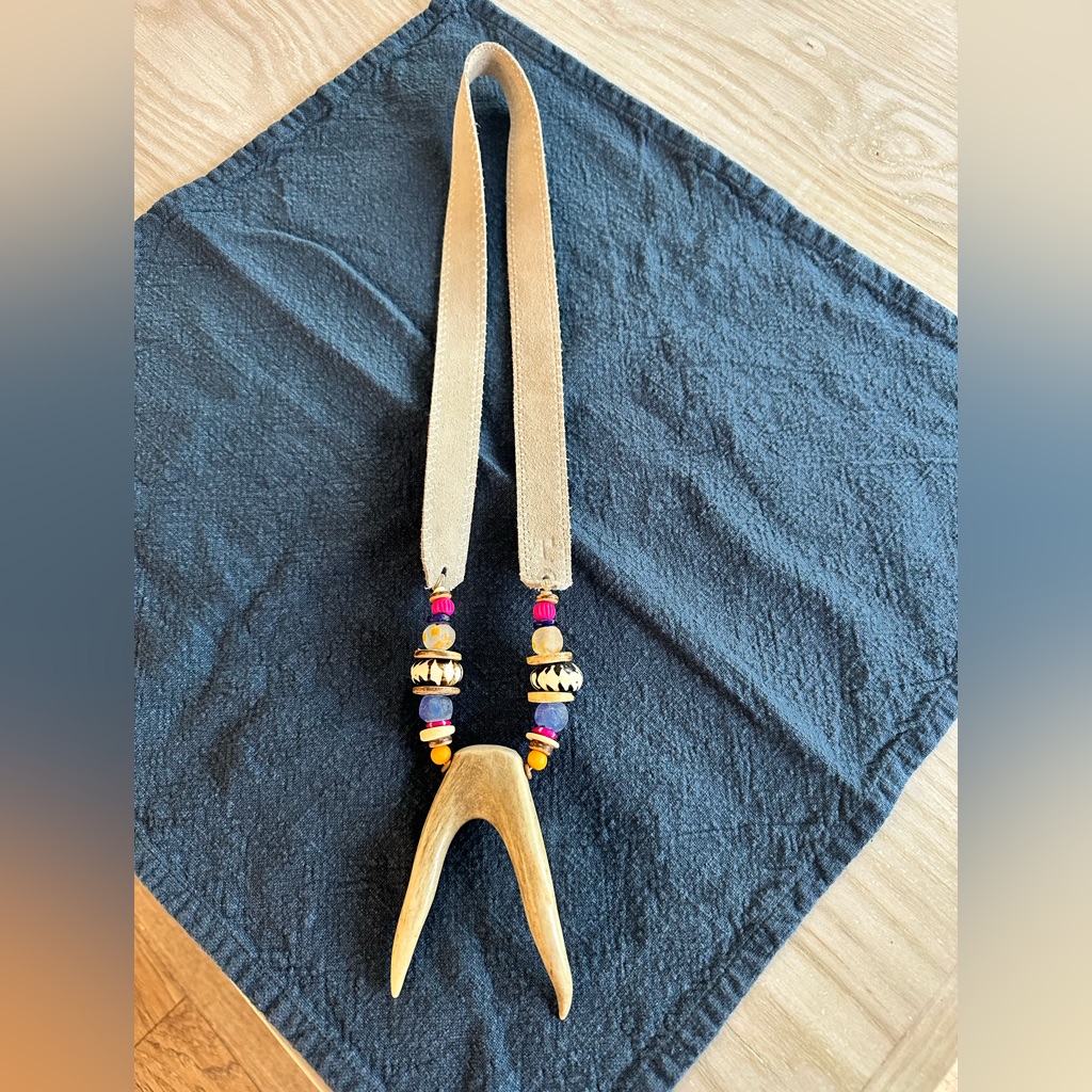 Colorful Beaded Necklace With Unique Pendant